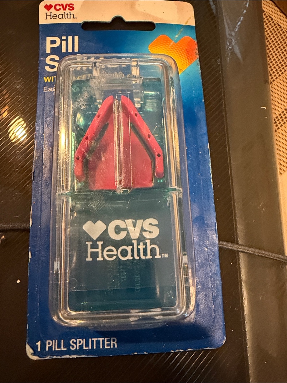 CVS Health Pink and Teal Pill Splitter - Reliable Tablet Cutter